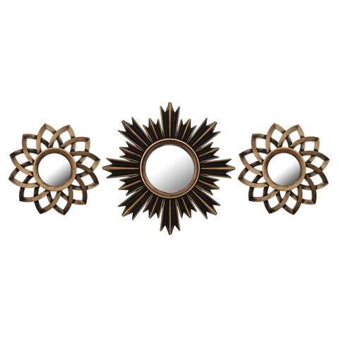 Set 3 oglinzi decorative Alianna, Versa, 25 cm / 35 cm, plastic