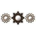 Set 3 oglinzi decorative Alianna, Versa, 25 cm / 35 cm, plastic