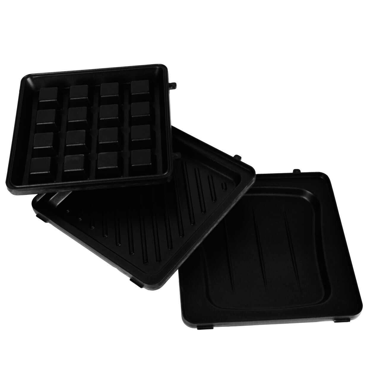 Sandwich maker 3 in 1 Berlinger Haus, Black Rose, 14x14 cm, aluminiu, negru - imagine 2