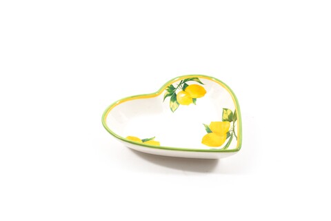 Platou heart lemons, mercury, 22x20.5 cm, ceramica, multicolor