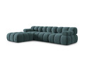 Canapea modulara 4 locuri, Bellis-51, Micadoni Home, 282x188x70 cm, catifea, turcoaz