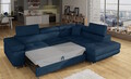 Coltar extensibil dreapta 4 locuri, ELTAP, Anton, 272x203x85 cm, lemn/poliester, bleumarin