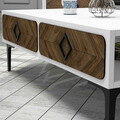 Set mobilier living, Hommy Craft, Samba, Alb/Maro
