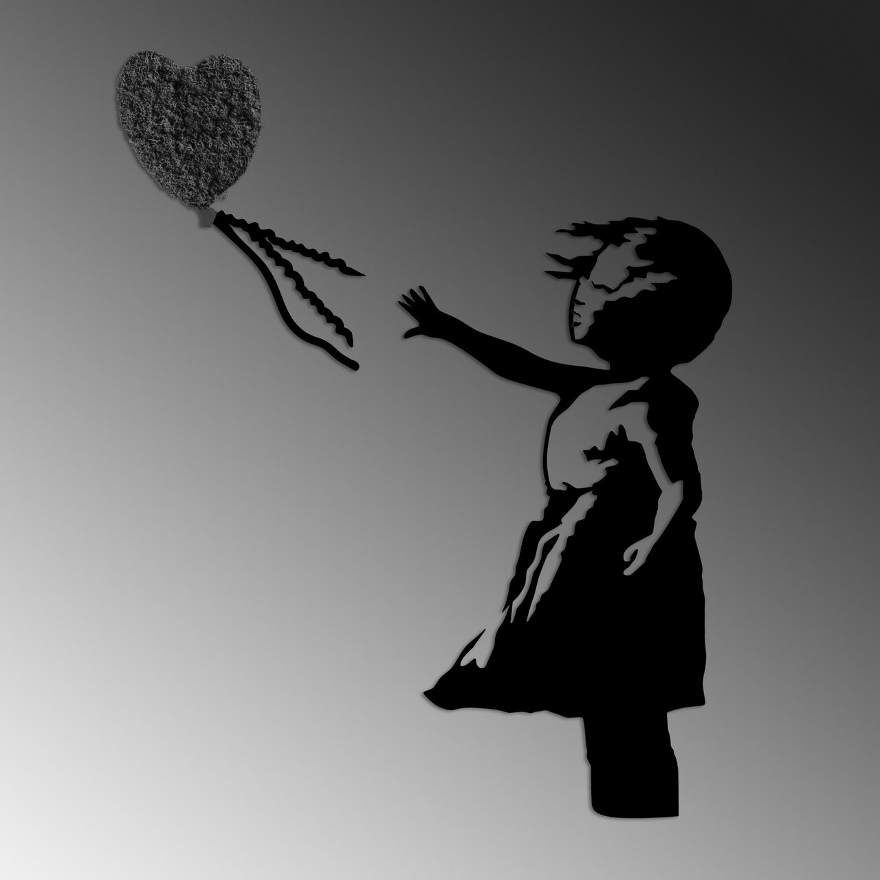 Decoratiune de perete, Banksy, Dimensiune: 105 x 85 cm, Roșu/Negru - view 4