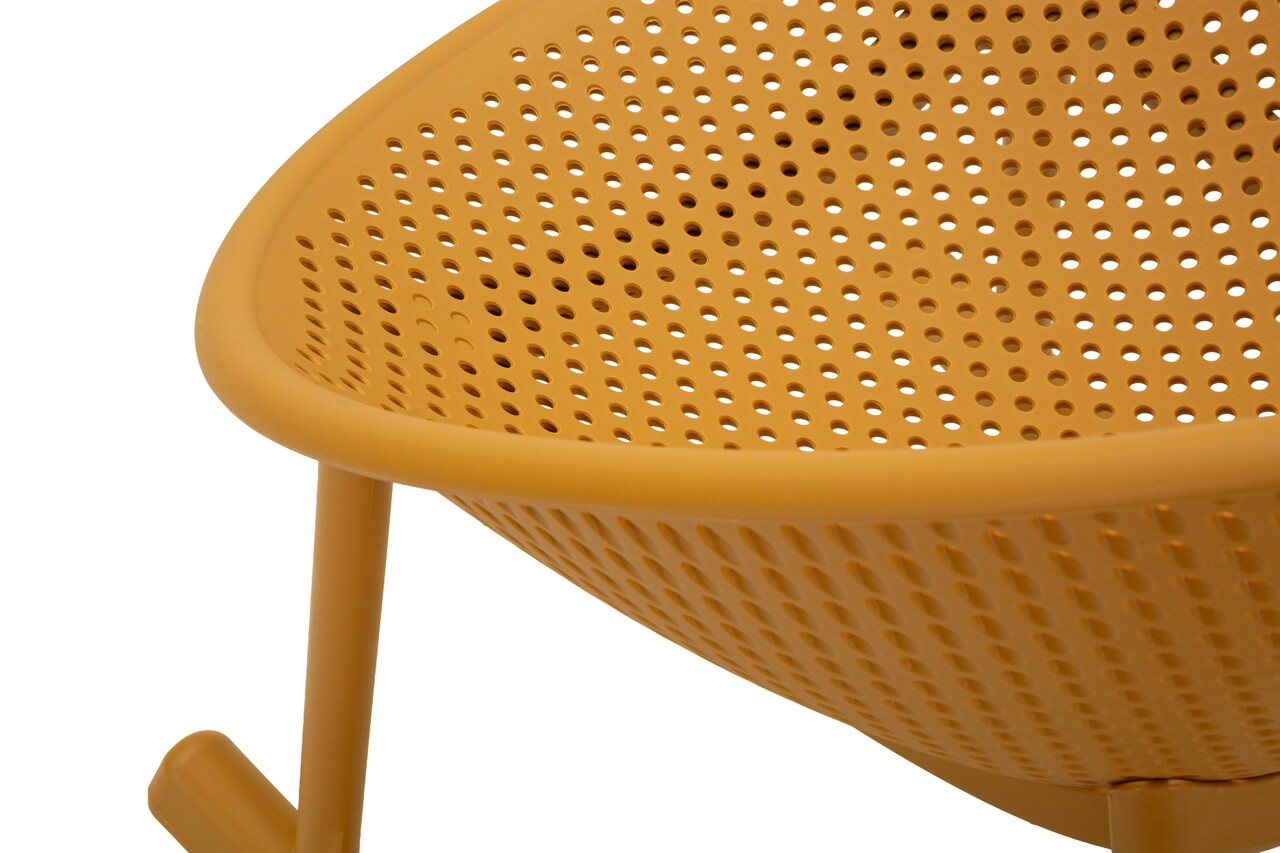 Set 2 scaune balansoar, Mauro Ferretti, Ibiza, 66x88x80 cm, utilizare interior / exterior,  plastic, mustar - view 5