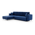 Coltar extensibil stanga 4 locuri ELTAP, LT-40VE, Dalia, 289x190x95 cm, lemn/poliester, albastru