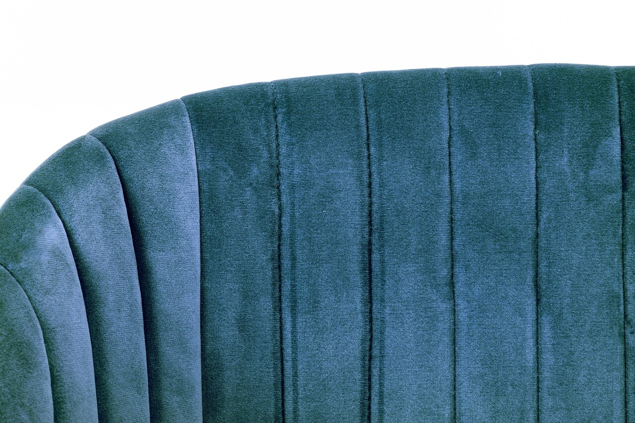 Scaun Queen, Bizzotto, catifea, 53x57x81.5 cm, albastru