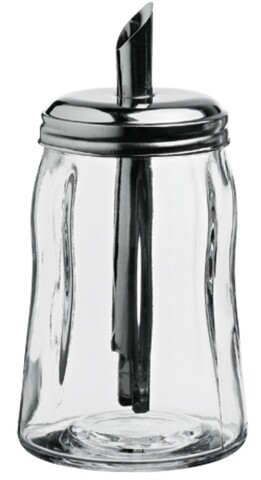 Dispenser zahar Black and White, Pasabahce, sticla, 240 ml, transparent