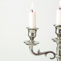 Sfesnic pentru 3 lumanari Vasas, Boltze, 23x26 cm, aluminiu, argintiu
