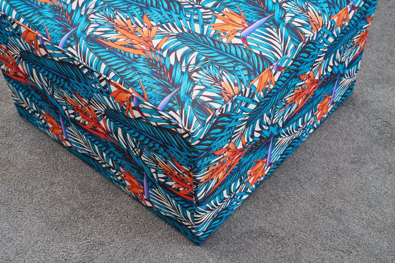 Taburet, Atelier del Sofa, 825BLC5193, Lemn, Albastru - view 3