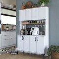 Dulap multifunctional, Rani, JE176, Alb/Maro