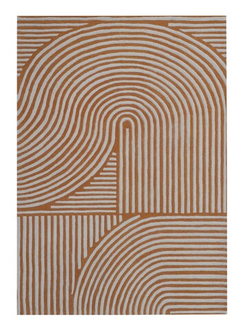 Covor Maze Bedora, 80x150 cm, 100% lana, multicolor, finisat manual