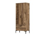 Dulap pentru haine, Hommy Craft, Kumsal T, 80x47.5x201.4 cm, PAL, Maro