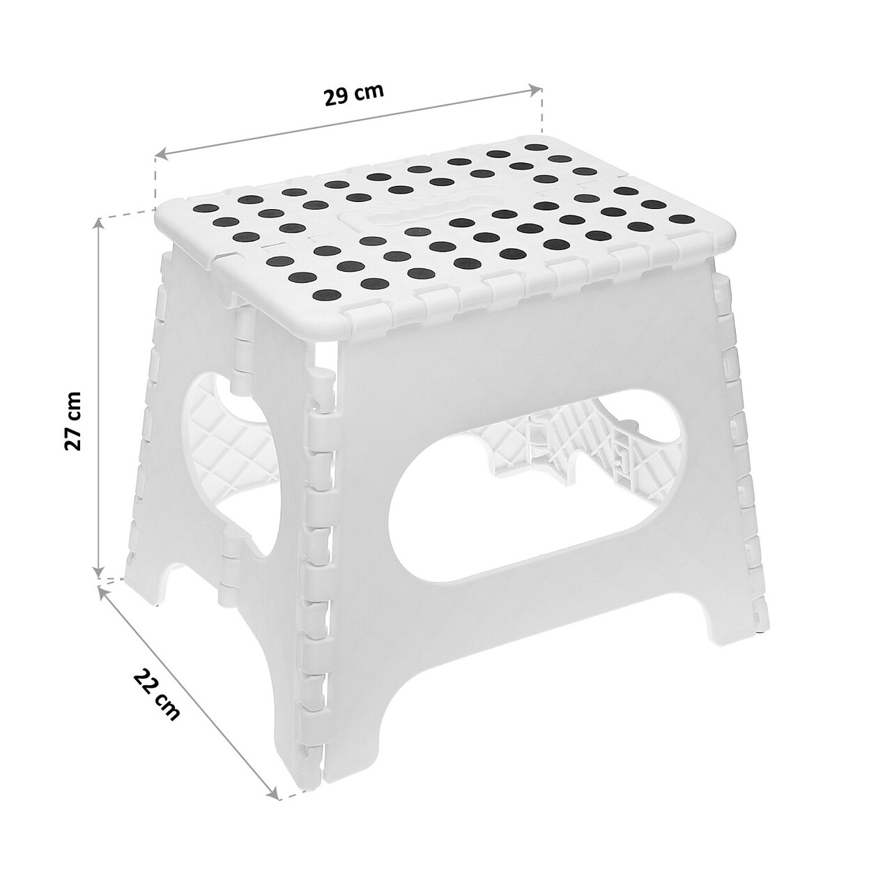 Scaun pliabil, treapta Step, Versa, 29 x 22 x 27 cm, polipropilena