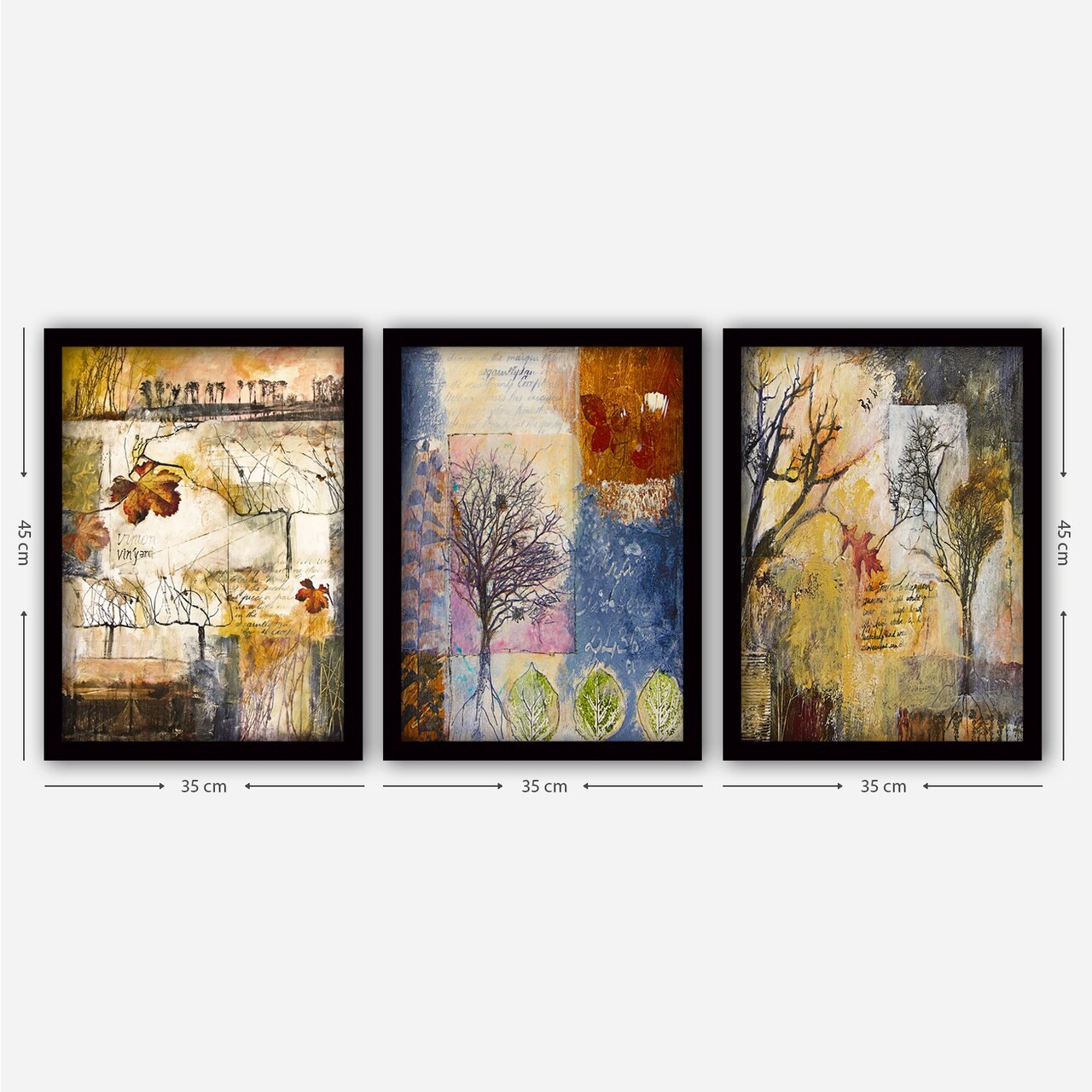 Set 3 tablouri decorative, 3SC147, Plastic, Multicolor - view 2