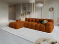 Coltar modular stanga 4 locuri, Bellis-51, Micadoni Home, 282x155x70 cm, catifea, teracota