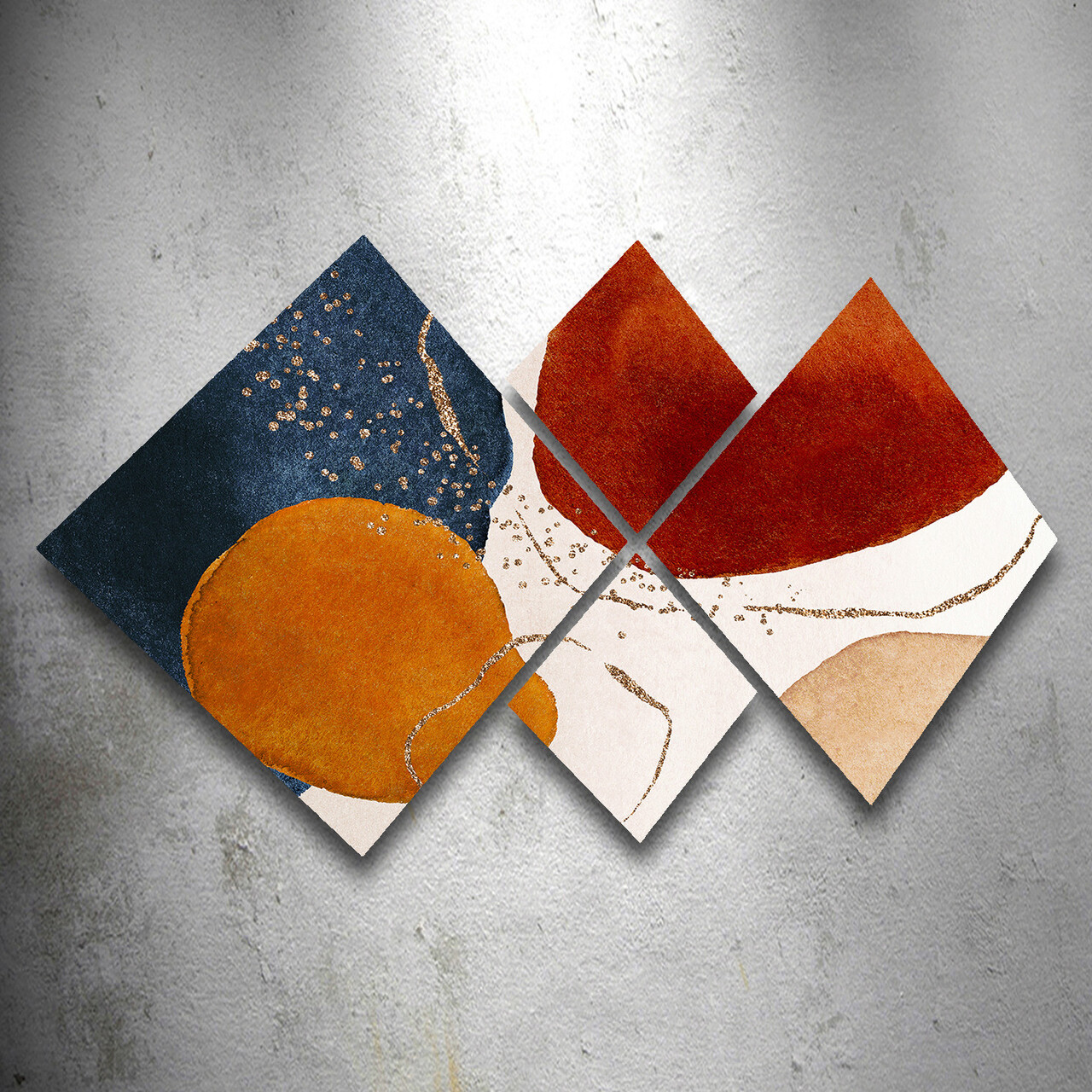 Set 4 tablouri decorative, 4MDF1731912856, MDF, Imprimat UV, Multicolor - 1 | YEO