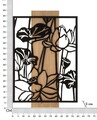 Decoratiune de perete Lotus, Mauro Ferretti, 60x90 cm, fier/MDF, negru/maro