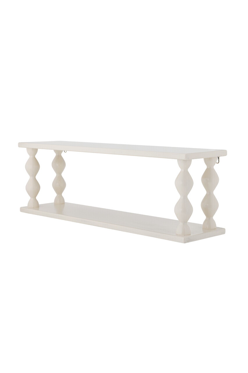 Raft de perete, Bloomingville, Salino, 80x20x26 cm, MDF/lemn de brad, alb - imagine 3