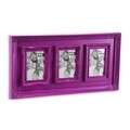 Rama foto Melody, Versa, 3 fotografii, 57x29 cm, plastic, violet