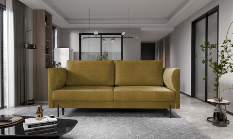 Canapea extensibila 4 locuri ELTAP, SO-REV-45GO, Revi, 215x98x92 cm, lemn/poliester, mustar