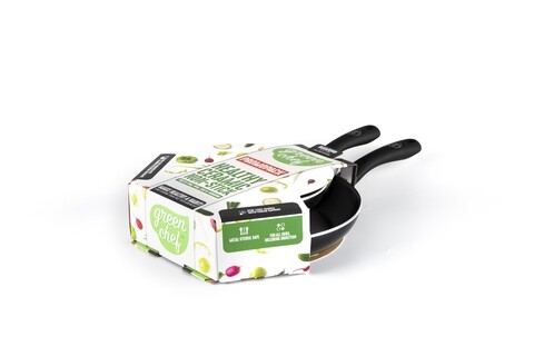 Set 2 tigai, greenpan, diamond, 20 cm Ø + 28 cm Ø, aluminiu forjat/bachelita