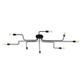 Candelabru, Squid Lighting, Ida, 140 x 140 x 15 cm, fier, negru