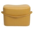 Taburet,  Bizzotto, Giona, 34 x 35 x 51 cm, piele ecologica/mdf, mustar