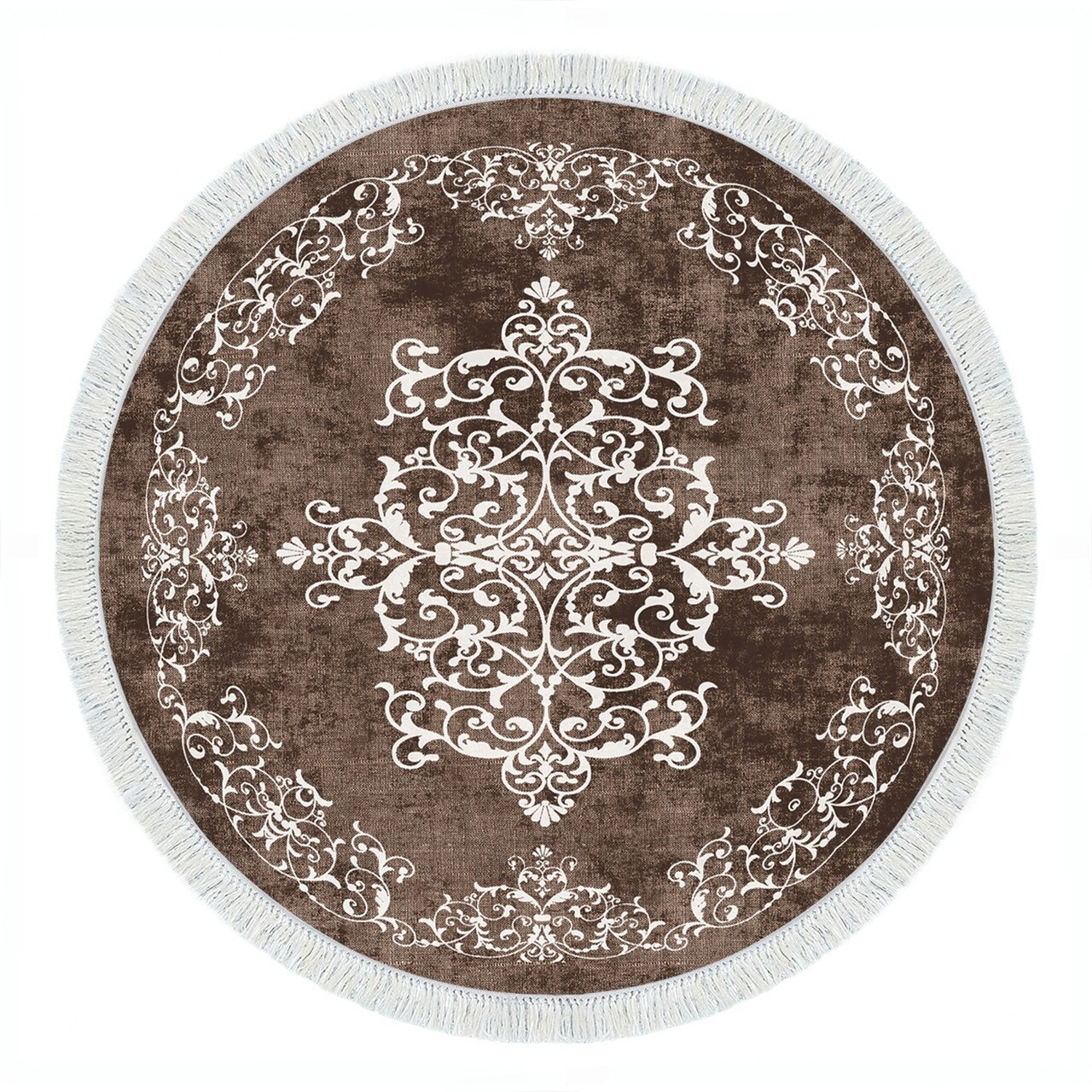 Covor, ALN400616KA12, 160x160 cm, Poliester, Maro - 1 | YEO