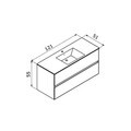 Dulap de baie cu chiuvetă, Hanah Home, Nest 121 v2, Antracit mat