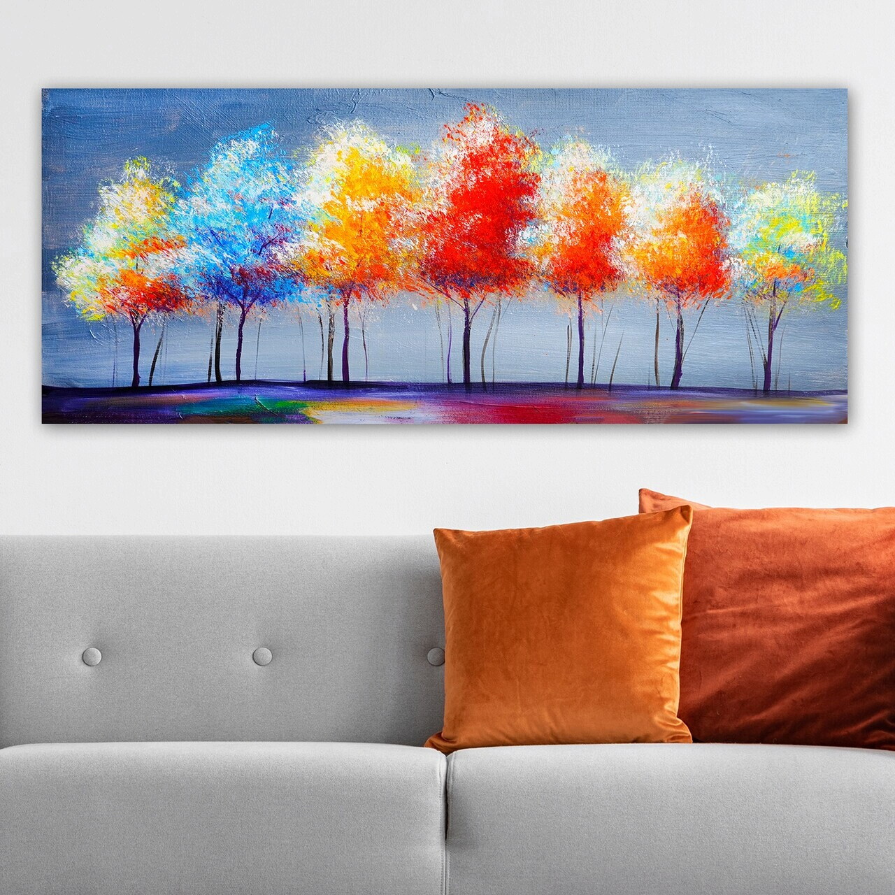 Tablou decorativ, YTY1445504924_50120, Canvas, Rama din lemn (grosime 3 cm), Multicolor