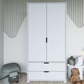 Dulap pentru haine, Miwood, 90 cm 1600-016, Alb