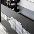 Consola, Neostill, Milan, 180x80x40 cm, PAL, Negru / Fume