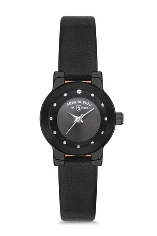 Ceas de mana barbatesc A9416, Aqua Di Polo, metal/piele, negru A9416