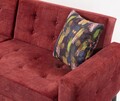 Canapea extensibila Cinar, Pandia Home, 209x80x80 cm, lemn, rosu