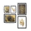 Set 5 tablouri decorative, SET_009, Lulu, 24x29 cm/34x44 cm, plastic