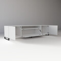 Comoda TV ADRK, Noemi, 200x41x53 cm, PAL melaminat/MDF, alb