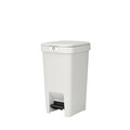 Cos de gunoi cu pedala, Brabantia, StepUp, 10 L, 26.5x20.3x38.1 cm, polipropilena, gri deschis