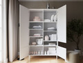 Dulap pentru haine ELTAP, Dullum, 120x60x205 cm, PAL/PVC, alb