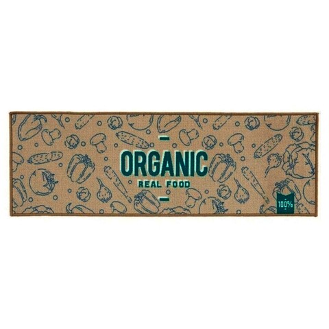Covor pentru bucatarie Organic, Gift Decor, 40 x 120 cm, poliamida, bej/albastru/verde Covoare