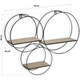 Raft de perete Castillo, Versa, 54 x 10 x 43 cm, metal