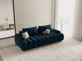 Canapea extensibila 4 locuri, Linz, Cosmopolitan Design, 250x100x84 cm, catifea, albastru petrol inchis