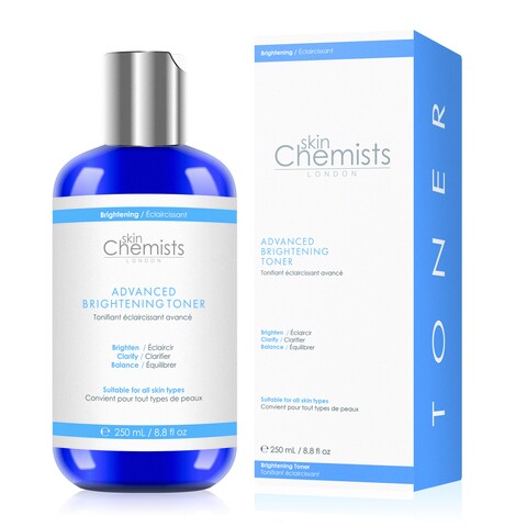 Toner iluminator pentru fata, SkinChemists, Advanced Brightening Lotion, 250 ml