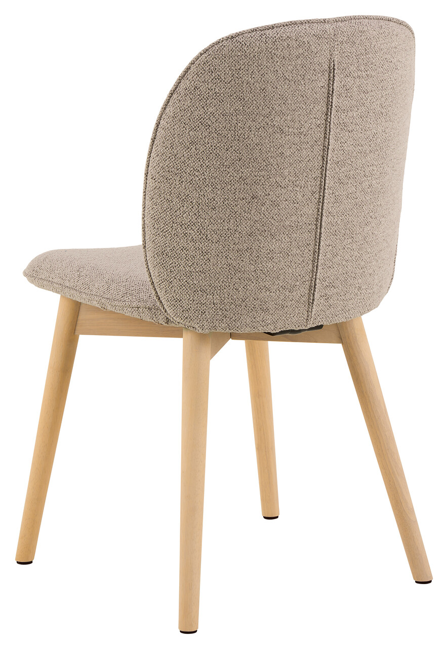 Scaun Cindy, Actona, 49x56x89 cm, tesatura Boucle/lemn de stejar, bej - view 10