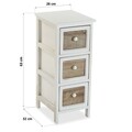 Organizator pentru baie cu 3 sertare Glenn, Versa, 32x26x63 cm, lemn