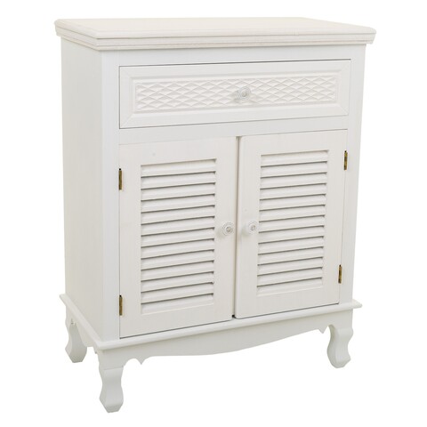 Bufet inferior Creaciones Meng, 60x30x78, lemn de pin/MDF, alb/crem