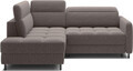 Coltar extensibil stanga 3 locuri ELTAP, LT-20AS, Barea, 208x160x100 cm, lemn/poliester, maro deschis