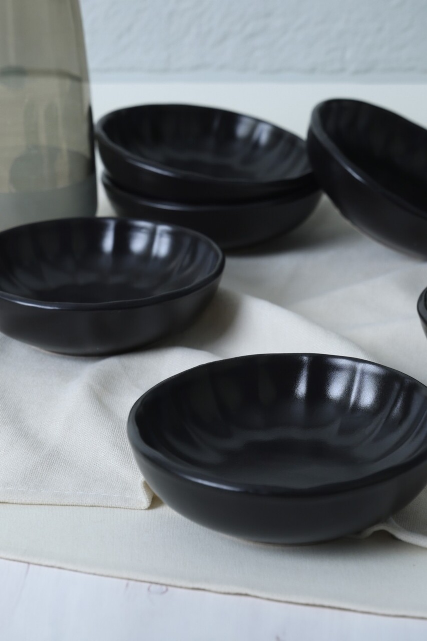 Set de boluri pentru aperitive (6 piese), L'essentiel Maison, 275KRM2419, Antibacterian, Negru - view 3