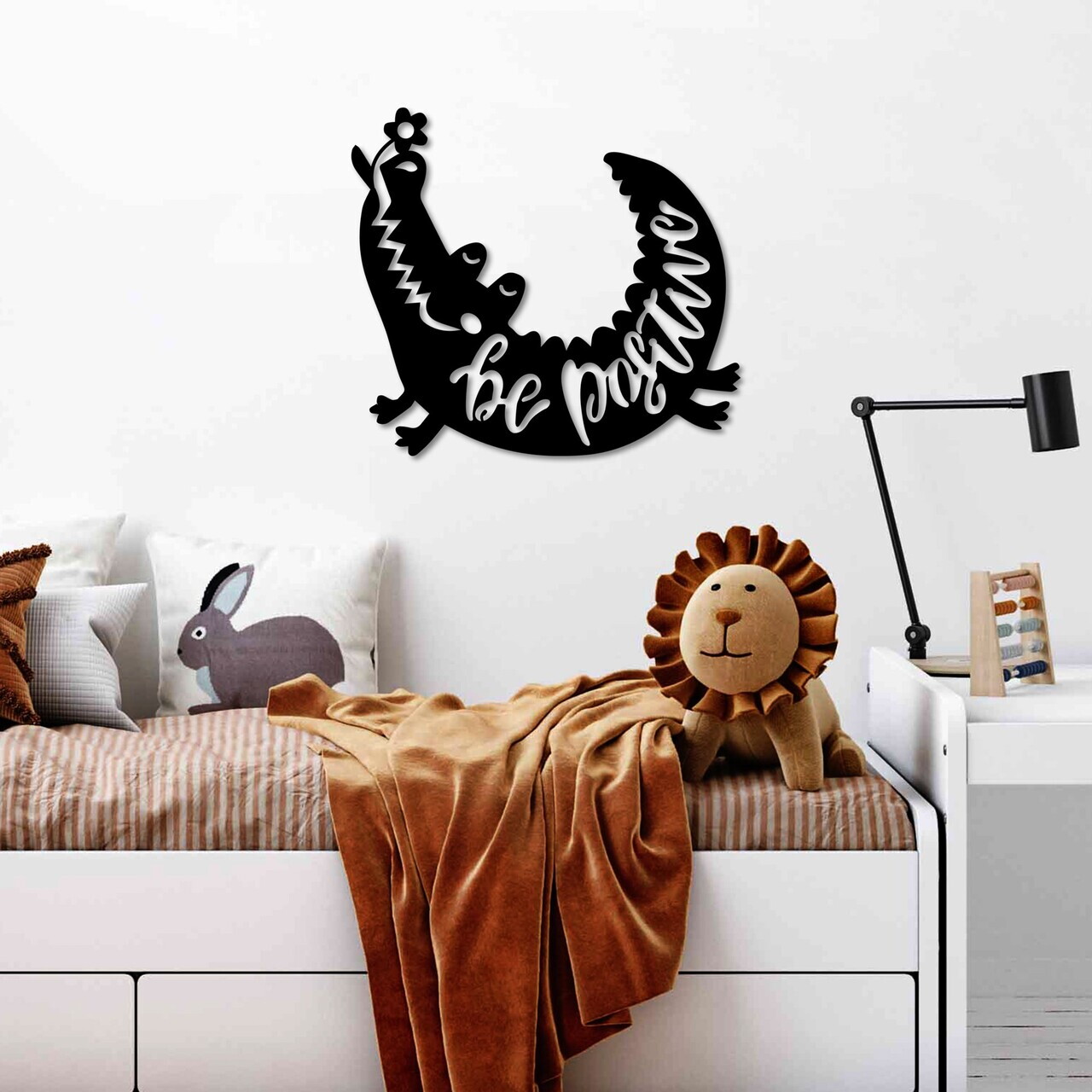 Decoratiune de perete, Be Possitive, Dimensiune: 52 x 46 cm, Negru — imaginea 3