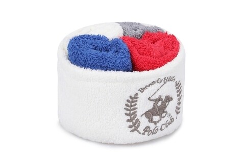Set 4 prosoape wash 11, beverly hills polo club, 30x30 cm, bumbac, multicolor